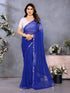 Vasthrlay Wine Embroidery Unstitched Saree
