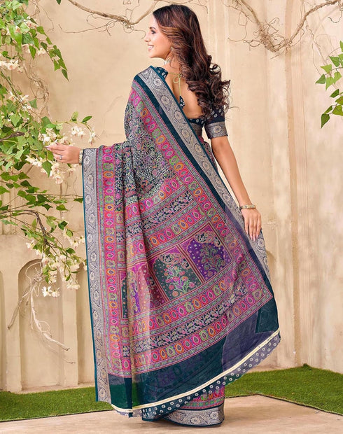 Vasthrlay Georgette Weaving Yellow Saree