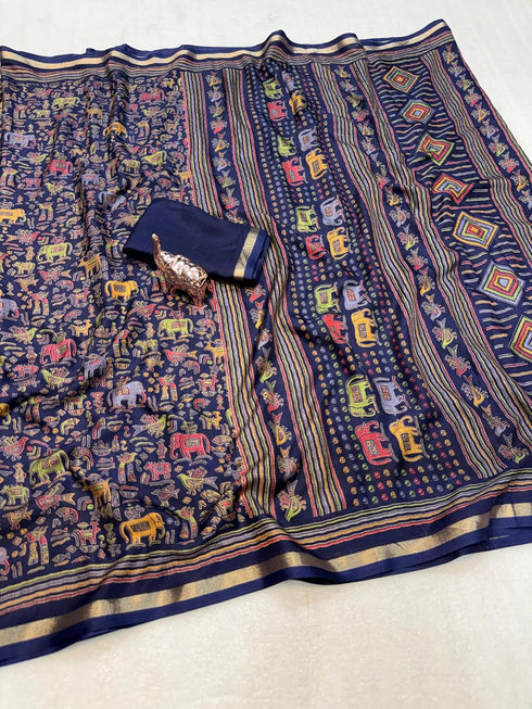 Vasthrlay Ghicha Kalamkari Print
