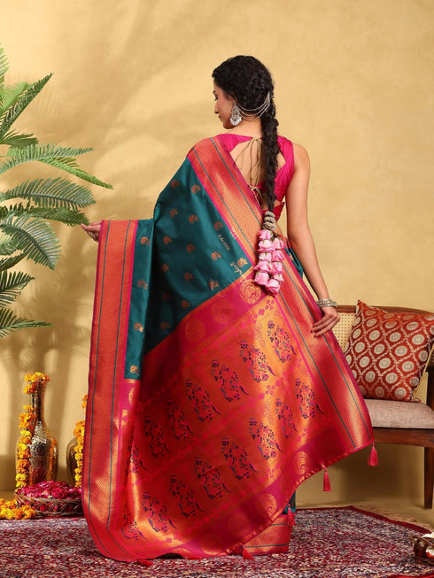 Vasthrlay Banarasi Unstitched Saree