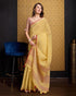 Vasthrlay Women's Cotton Unstitched Blouse Saree