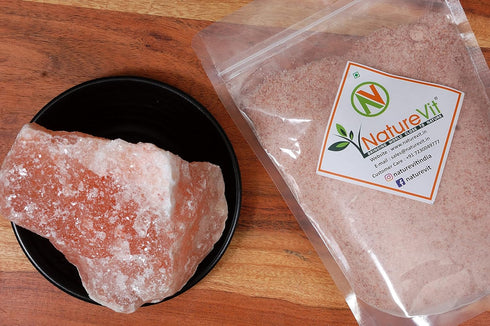 NatureVit Whole Pink Rock Salt Himalayan Pink Salt Chunks for Cooking & Wellness