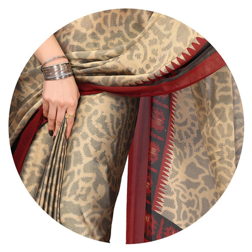 Vasthrlay Fashion Chiffon Turquoise Ethnic Wear