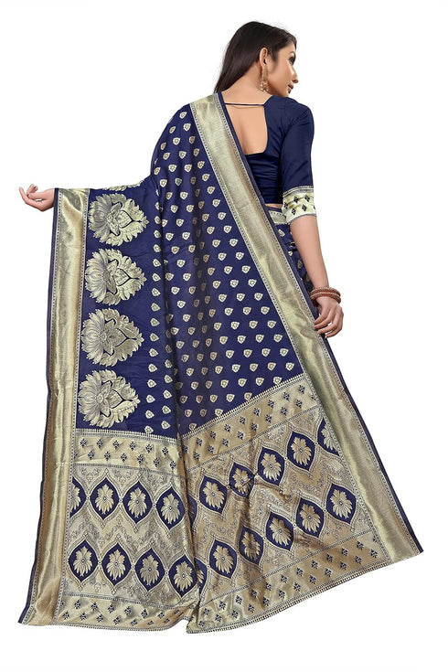 VasthrlayMaroon Woven Kanjivaram Blend Saree