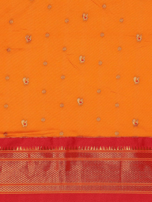 Vasthrlay Paithani Orange Saree