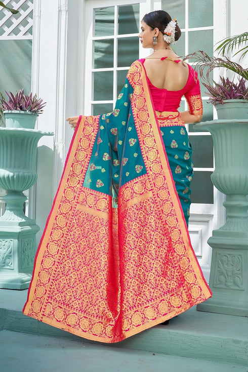 Vasthrlay Banarasi Rich Rama Ethnic Wear