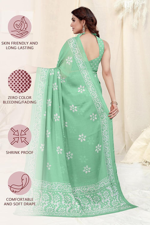 Vasthrlay Fashion Chiffon Printed Parrot Ethnic Wear