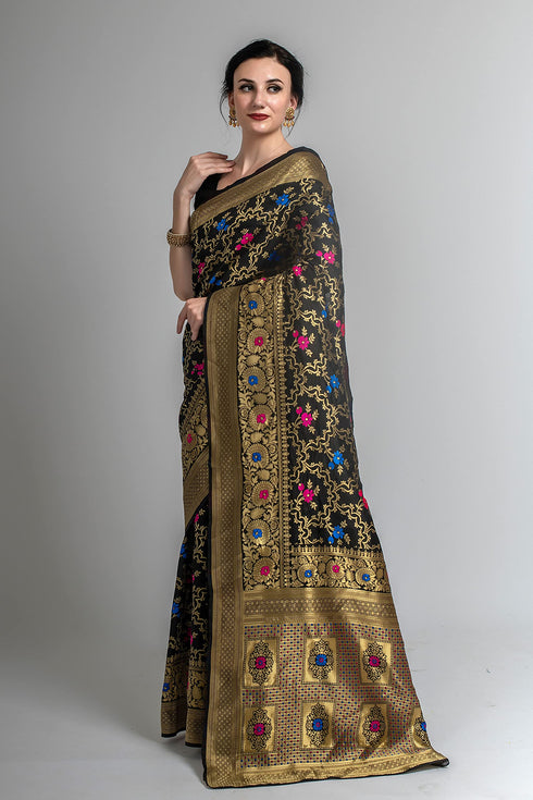 Vasthrlay Magenta Banarasi Designer Saree
