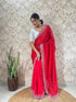 Vasthrlay Georgette Embellishments Scalloped Traditional