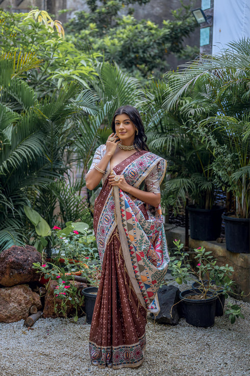 Vasthrlay Ghicha Madhubani Print