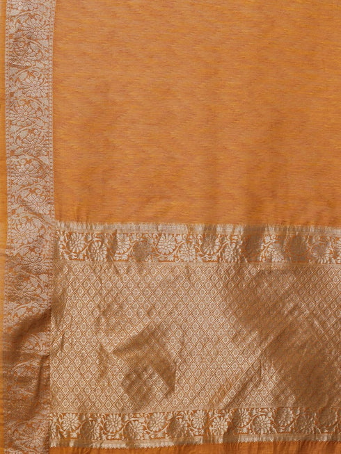 Vasthrlay Banarasi Unstitched Musturd Ethnic Wear