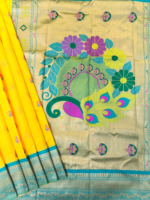 Vasthrlay Paithani Kanjivaram Royalblue