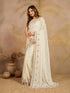 Vasthrlay Geogette Embroidery Unstitched Offwhite Ethnic Wear