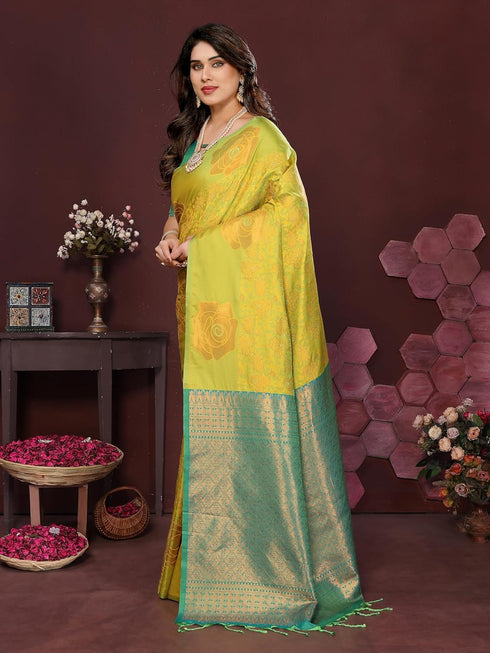 Vasthrlay Kanjivaram Unstitched Piece Blue