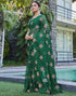 Vasthrlay Bandhani Printed Unstitched Yellow Saree