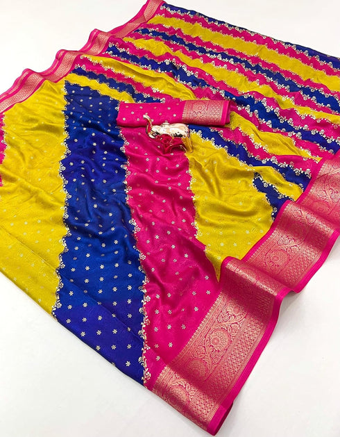 Vasthrlay Bandhani Kanjivaram Weaving