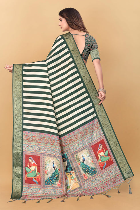 Vasthrlay Kanjivaram Traditional Unstitched Saree