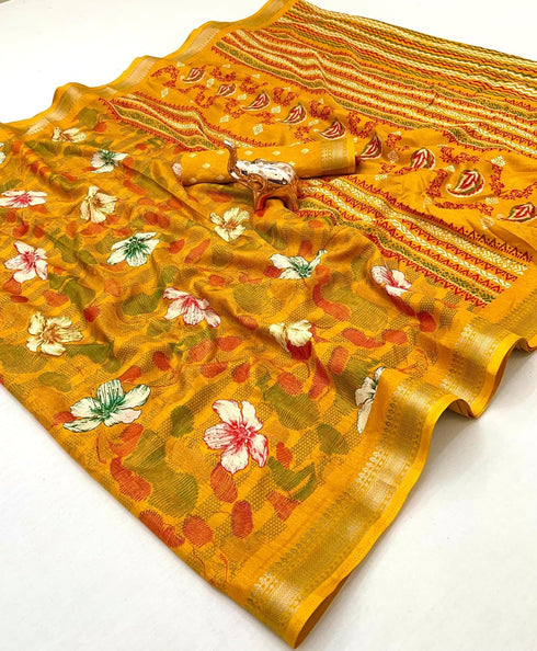 Vasthrlay Floral Tussar