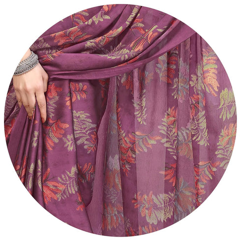 Vasthrlay Fashion Chiffon Turquoise Ethnic Wear
