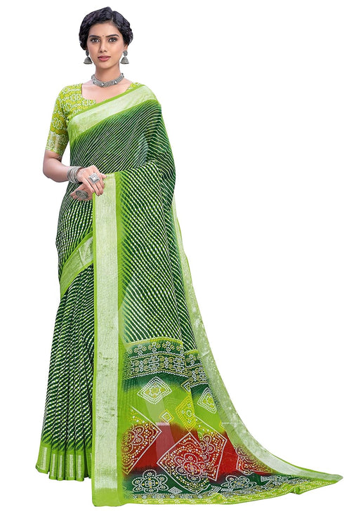 Vasthrlay Bandhani Chiffon Rani Ethnic Wear