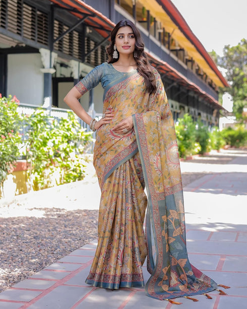 Vasthrlay Handloom Cotton Multicolour Saree