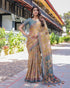 Vasthrlay Handloom Cotton Tassels Saree