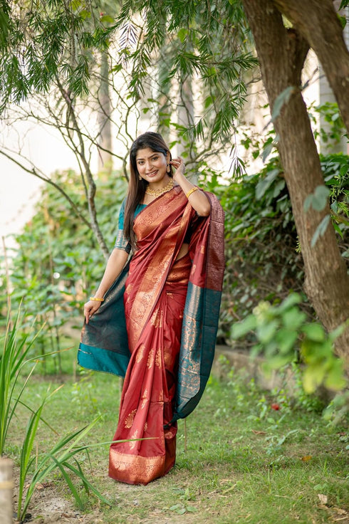 Vasthrlay Kanjivaram Tissue Saree