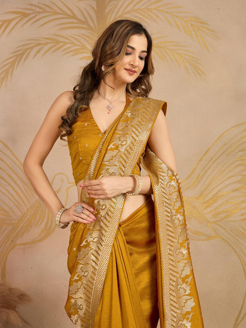 Vasthrlay Embroidery Unstitched Morpeach Ethnic Wear