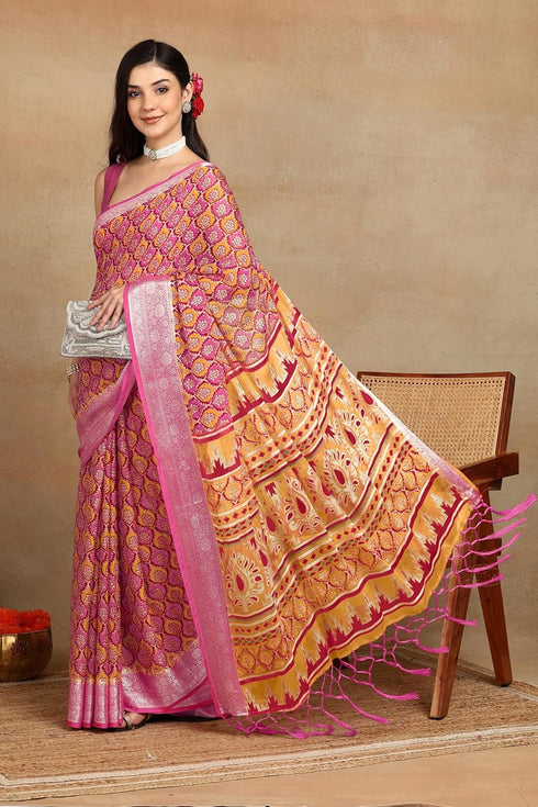 Vasthrlay Fashion Georgette Bandhani Printed Ethnic Wear