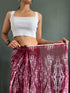 Vasthrlay Maroon Georgette Printed Unstitched Saree