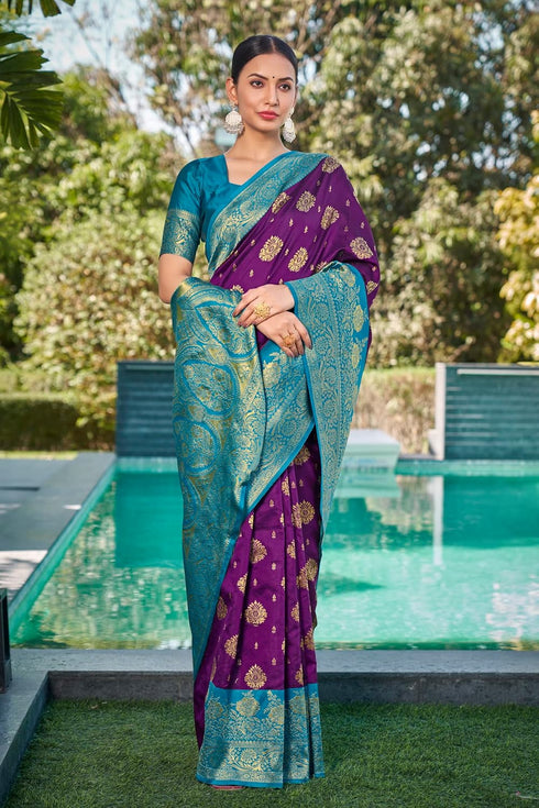 Vasthrlay Banarasi Rich Pastelgreen Ethnic Wear