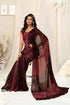 Vasthrlay Fashion Georgette Stripes Printed Ethnic Wear