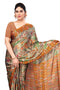 Vasthrlay Fashion Chiffon Georgette Beige Ethnic Wear