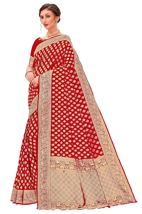 Vasthrlay Banarasi Pink Ethnic Wear