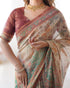 Vasthrlay Handloom Geometric Turquoise Saree