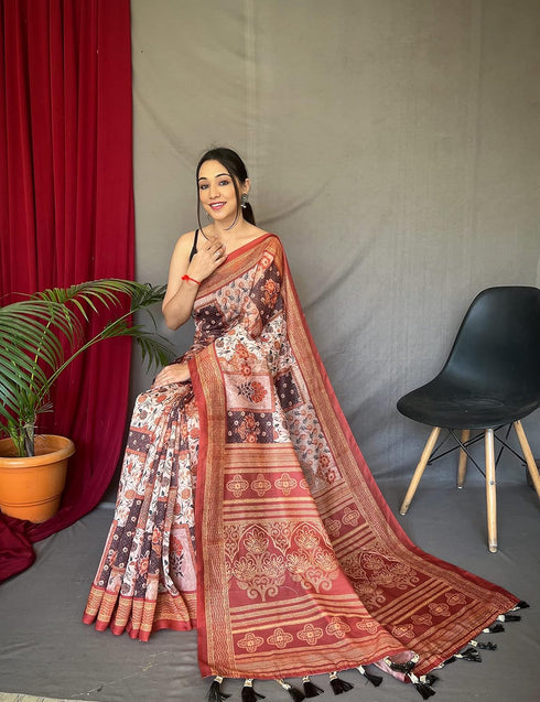 Vasthrlay Cotton Kalamkari Printed Ethnic Wear