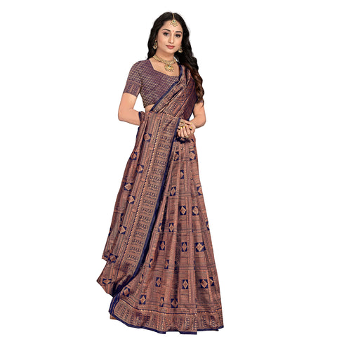 Vasthrlay Kanjivaram Unstitched Saree