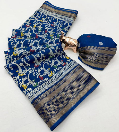 Vasthrlay Printed Beautiful Royalblue
