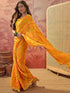 Vasthrlay Chiffon Bandhani Unstitched Purple Saree