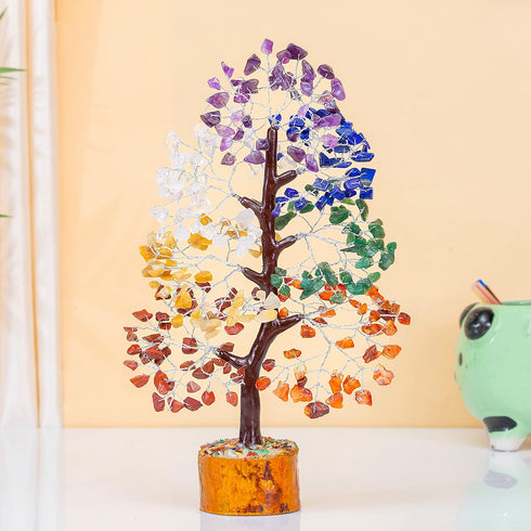 Seven Chakra Crystal M Seal Tree 650 Bead 10-12 Inch