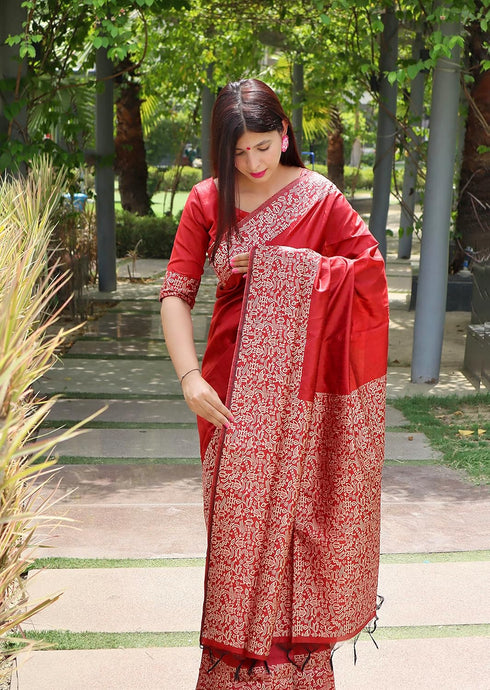 Vasthrlay Tussar Handloom Saree