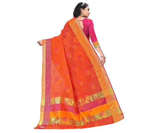 Vasthrlay Jacquard Unstitched Saree