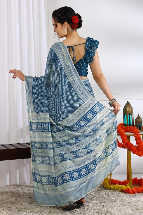 Vasthrlay Fashion Chiffon Paisley Printed Ethnic Wear