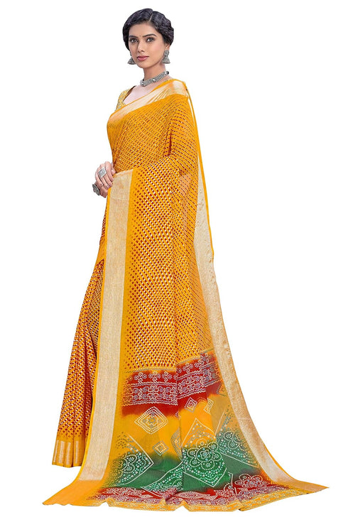 Vasthrlay Bandhani Chiffon Rani Ethnic Wear