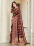 Vasthrlay Kanjivaram Satin Orange Ethnic Wear
