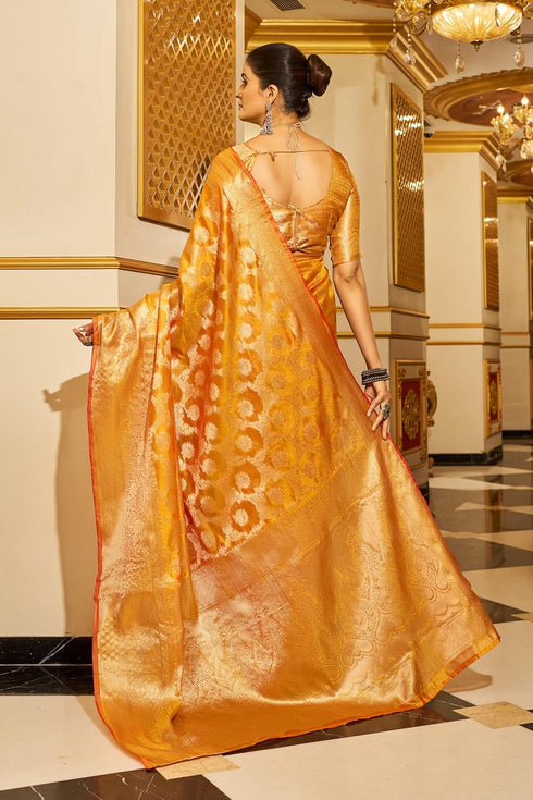 Vasthrlay Organza Patola Leriya Unstitched Saree