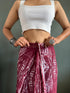 Vasthrlay Maroon Georgette Printed Unstitched Saree