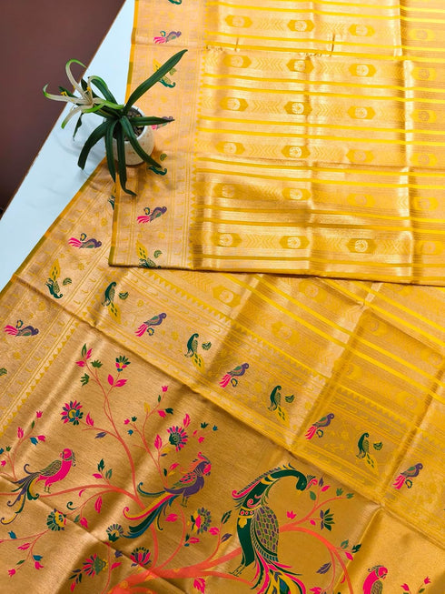 Vasthrlay Kanjivaram Paithani Weaving