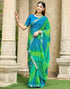 Vasthrlay Chiffon Bandhani Unstitched Green Saree