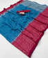 Vasthrlay Georgette Contrast Darkblue